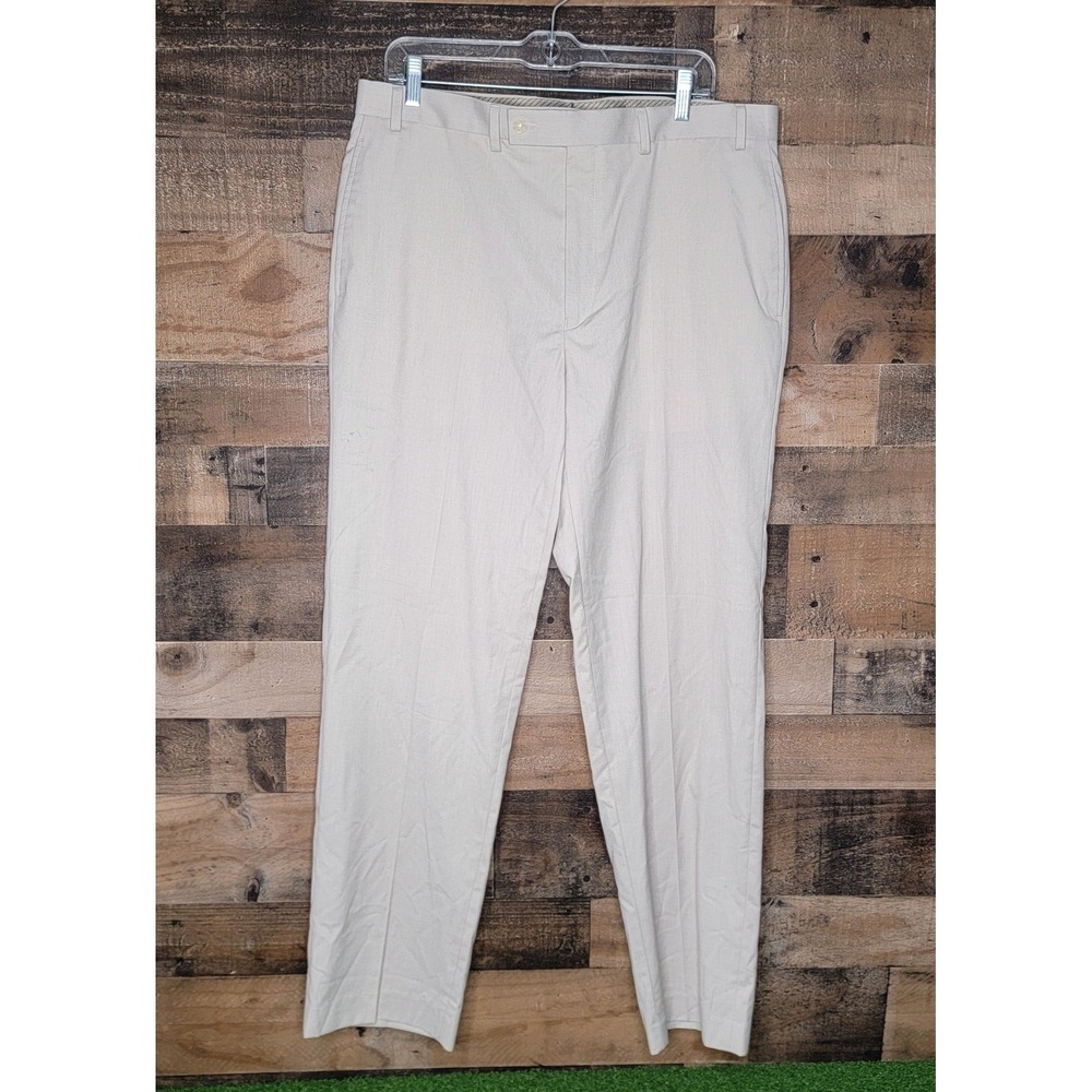 Lauren‎ Ralph Lauren Dress Pants Khaki Beige Flat Front Mens 36x32